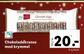 Lidl Chokoladekranse med krymmel tilbud
