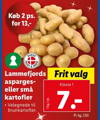 Lidl Lammefjords asparges- eller små kartofler tilbud