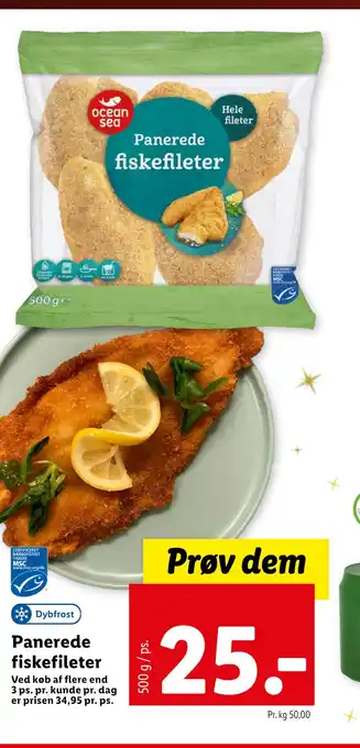 Lidl Panerede fiskefileter tilbud