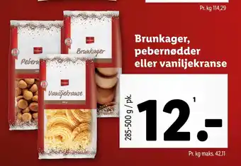 Brunkager, pebernødder eller vaniljekranse