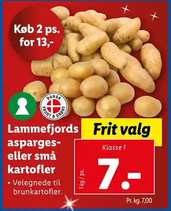 Lidl Lammefjords asparges- eller små kartofler tilbud
