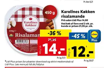 Lidl Karolines køkken risalamande tilbud