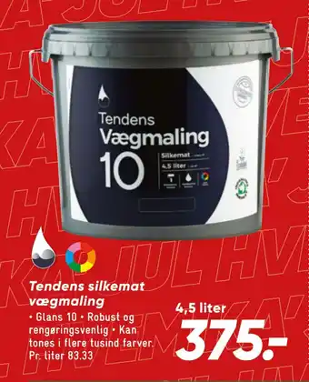 Bilka Tendens silkemat vægmaling tilbud