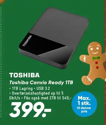 Bilka Toshiba canvio ready 1tb tilbud