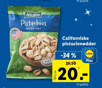 Lidl Californiske pistacienødder tilbud