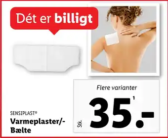 Varmeplaster/- bælte
