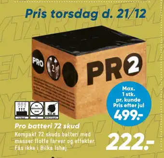Bilka Pro batteri 72 skud tilbud