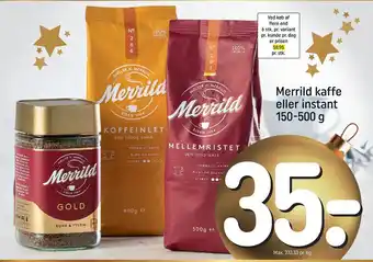 REMA 1000 Merrild kaffe eller instant tilbud