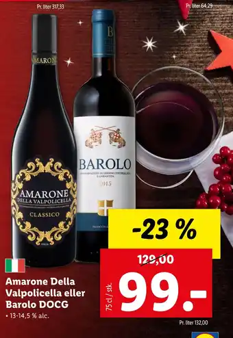 Amarone della valpolicella eller barolo docg