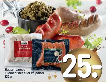 REMA 1000 Slagter lampe julemedister eller kålpølser tilbud