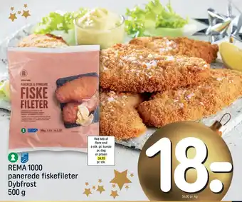 REMA 1000 Rema 1000 panerede fiskefileter dybfrost tilbud