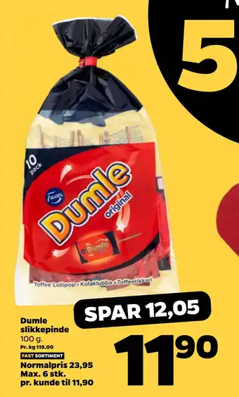 Netto Dumle slikkepinde tilbud