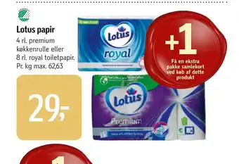 Føtex Lotus papir tilbud