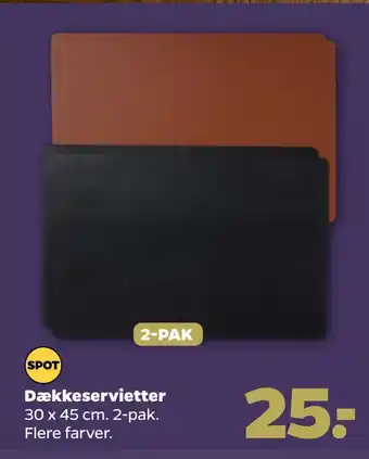 Dækkeservietter