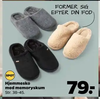 Netto Hjemmesko med memoryskum tilbud