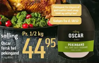 Føtex Oscar fersk hel pekingand tilbud