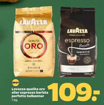 Netto Lavazza qualita oro eller espresso barista perfetto helbønner tilbud