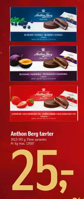Føtex Anthon berg tærter tilbud