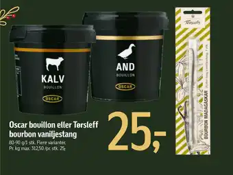 Føtex Oscar bouillon eller tørsleff bourbon vaniljestang tilbud