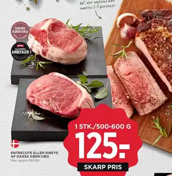 MENY Entrecote eller ribeye af dansk kødkvæg tilbud