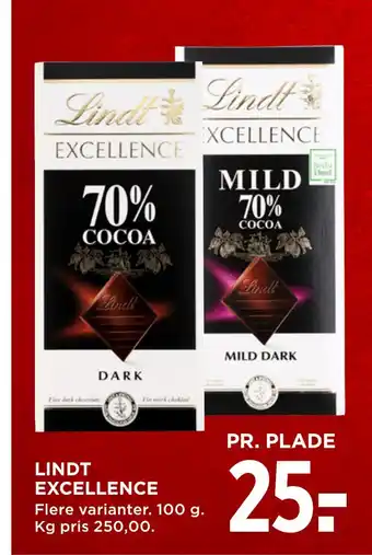 MENY Lindt excellence tilbud