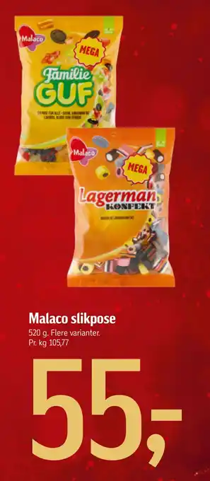 Føtex Malaco slikpose tilbud