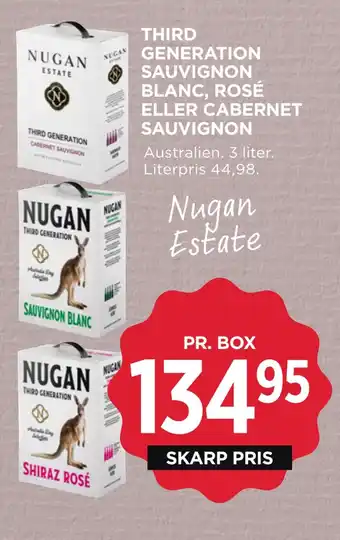 MENY Third generation sauvignon blanc, rosé eller cabernet sauvignon tilbud