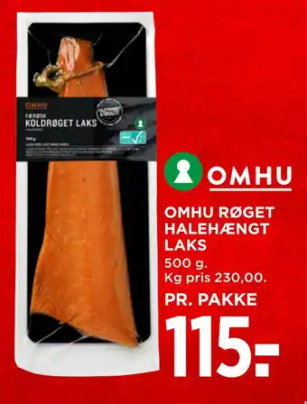 MENY Omhu røget halehængt laks tilbud