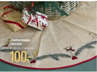 Juletræstæppe i hessian