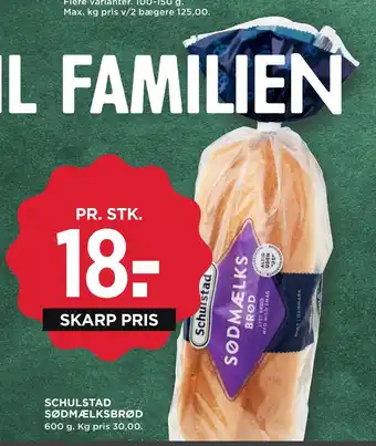 MENY Schulstad sødmælksbrød tilbud