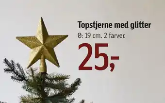 Topstjerne med glitter