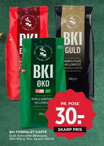 MENY Bki formalet kaffe tilbud