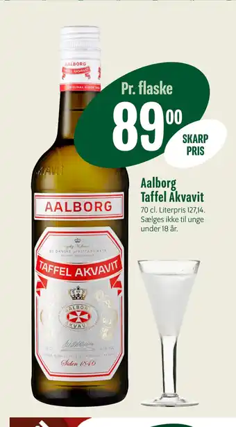 Min Købmand Aalborg taffel akvavit tilbud