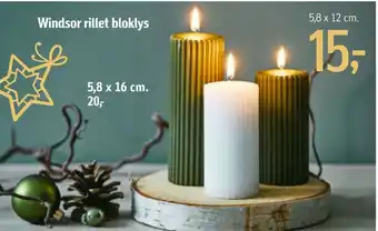 Føtex Windsor rillet bloklys tilbud