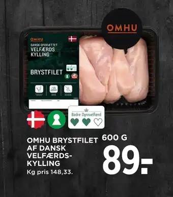 MENY Omhu brystfilet af dansk velfærds­kylling tilbud