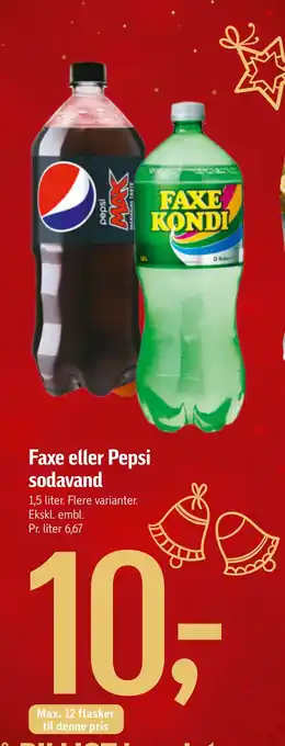 Føtex Faxe eller pepsi sodavand tilbud