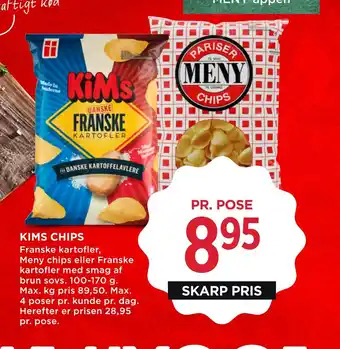 MENY Kims chips tilbud