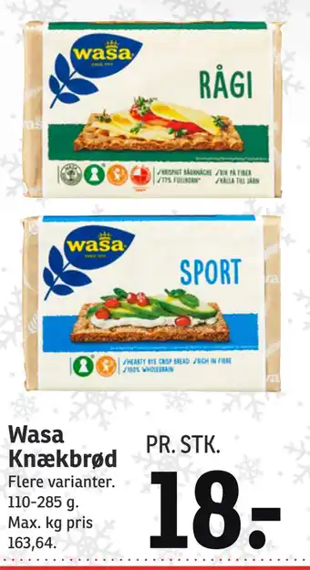 SPAR Wasa knækbrød tilbud