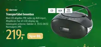 Transportabel boombox