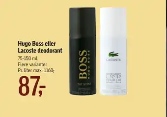 Føtex Hugo boss eller lacoste deodorant tilbud