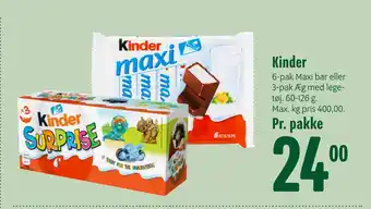 Min Købmand Kinder tilbud