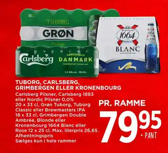 MENY Tuborg, carlsberg, grimbergen eller kronenbourg tilbud