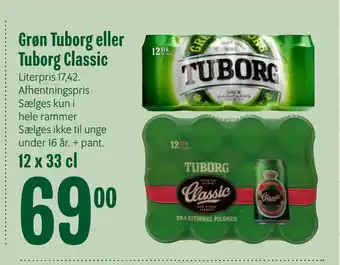 Min Købmand Grøn tuborg eller tuborg classic tilbud