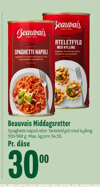 Min Købmand Beauvais middagsretter tilbud