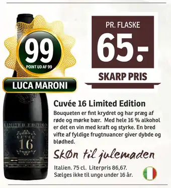 SPAR Cuvée 16 limited edition tilbud