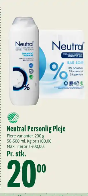Min Købmand Neutral personlig pleje tilbud