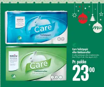 Min Købmand Care toiletpapir eller køkkenruller tilbud