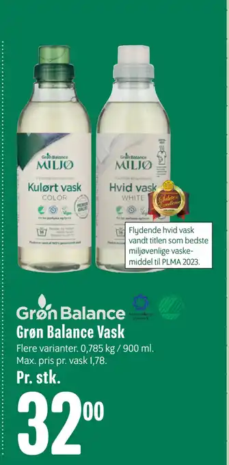 Min Købmand Grøn balance vask tilbud