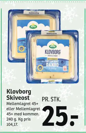 SPAR Klovborg skiveost tilbud