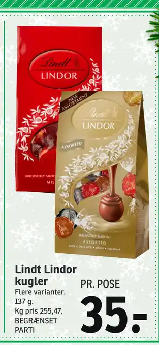 SPAR Lindt lindor kugler tilbud